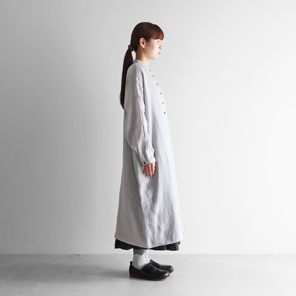 シャトルリネンバンドカラーワイドワンピース【レディス】 U213