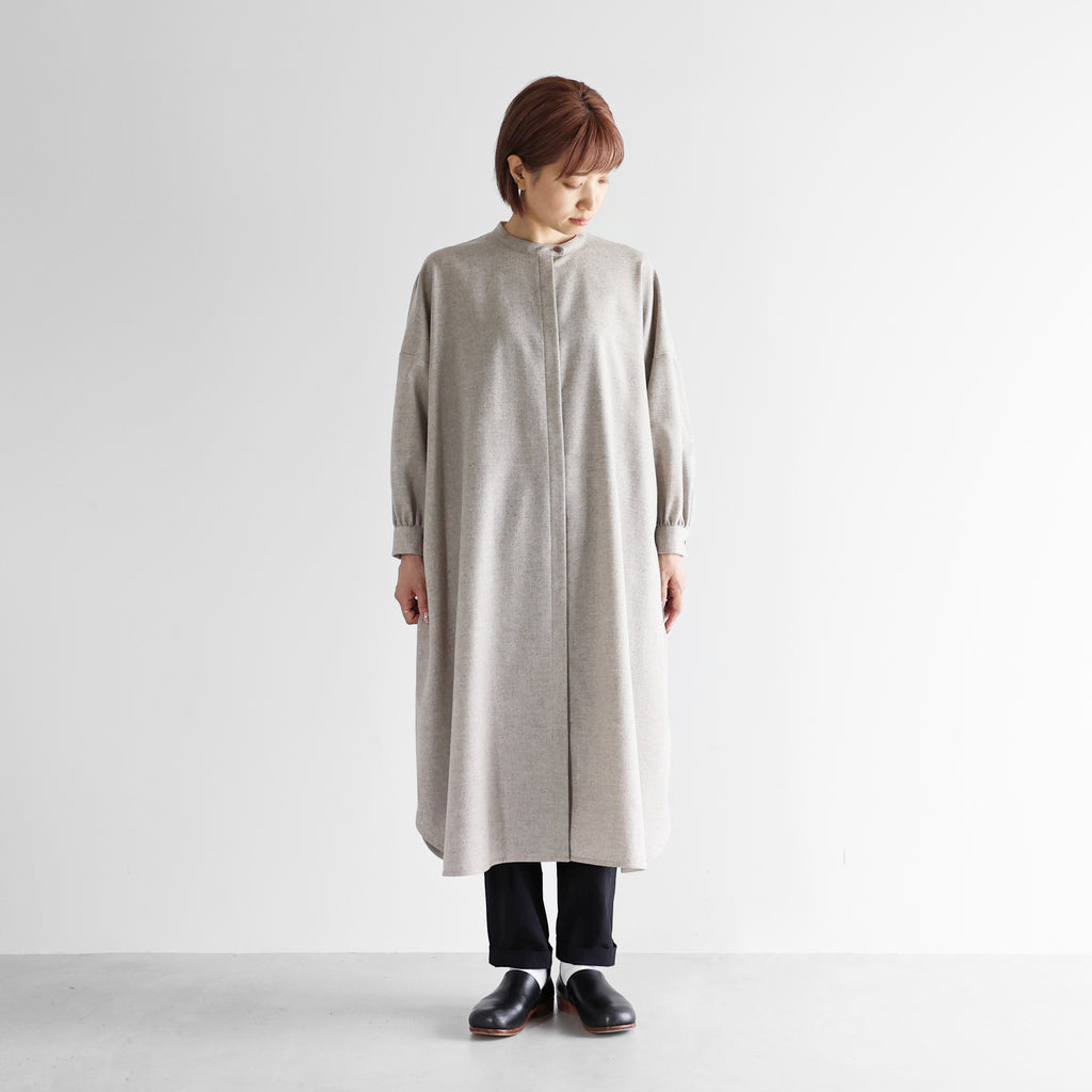 “HUIS×尾州”ウールトロバルーンスリーブワンピース【レディス】U212