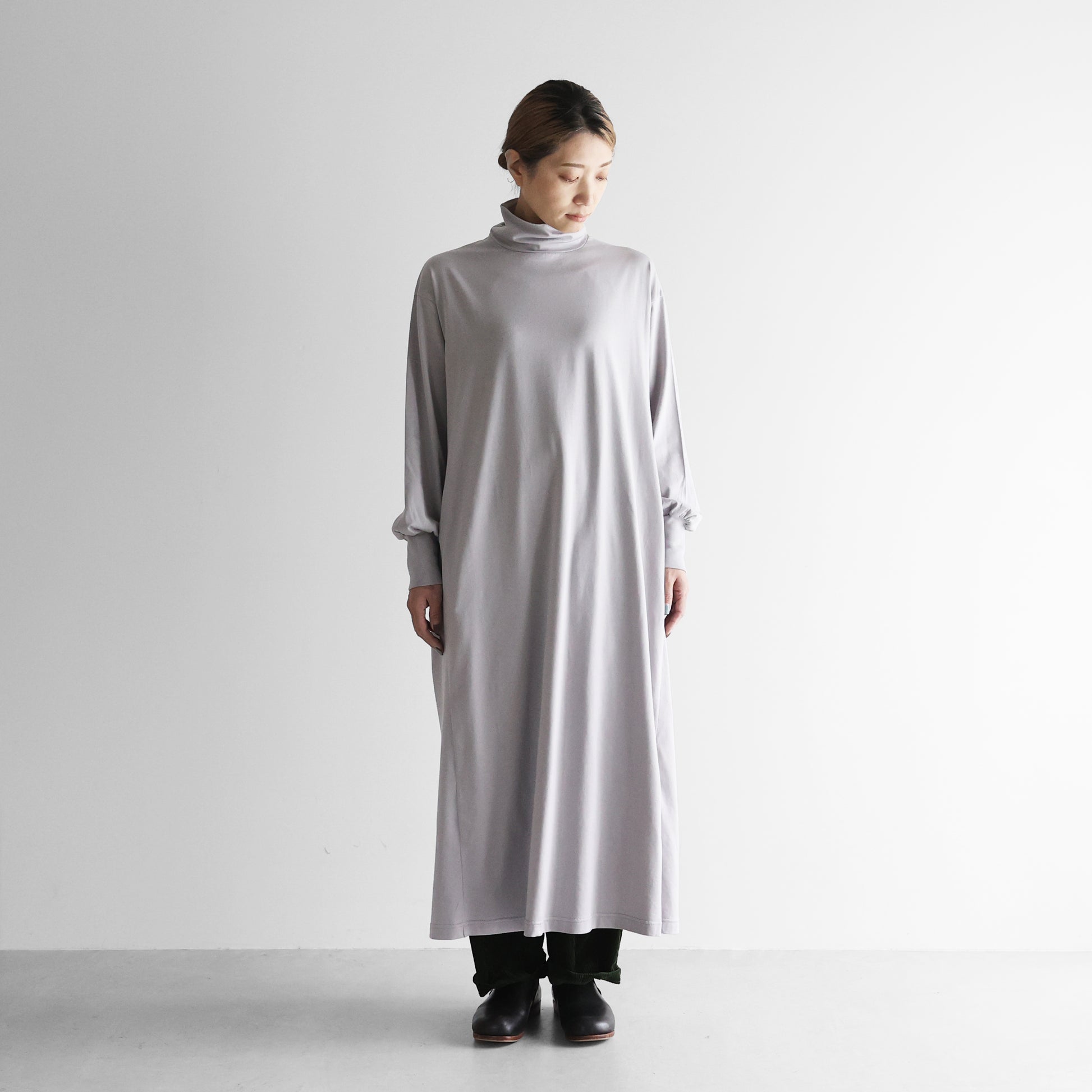 ［HUIS in house］SUVIN COTTONタートルネックワンピースL【レディス】CS306L
