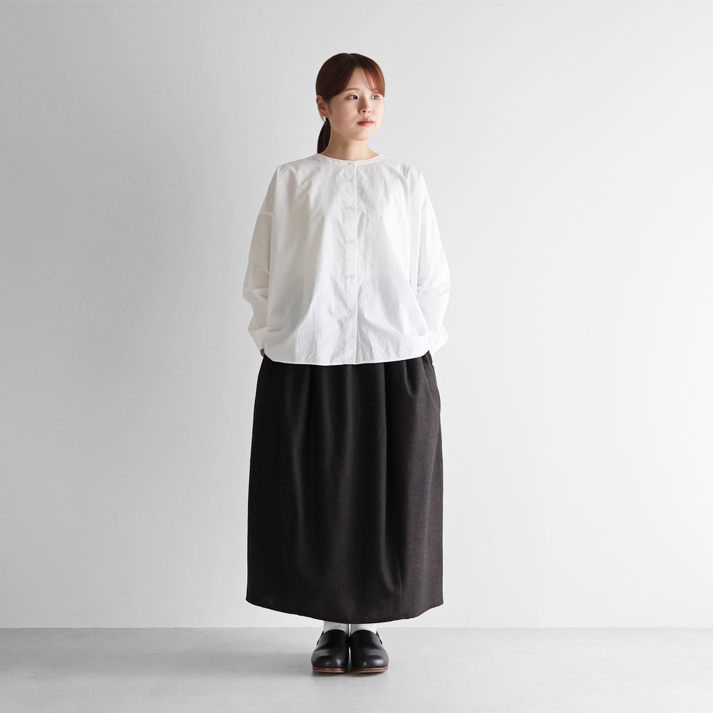 “HUIS×尾州”ウールトロコクーンスカート【レディス】U408
