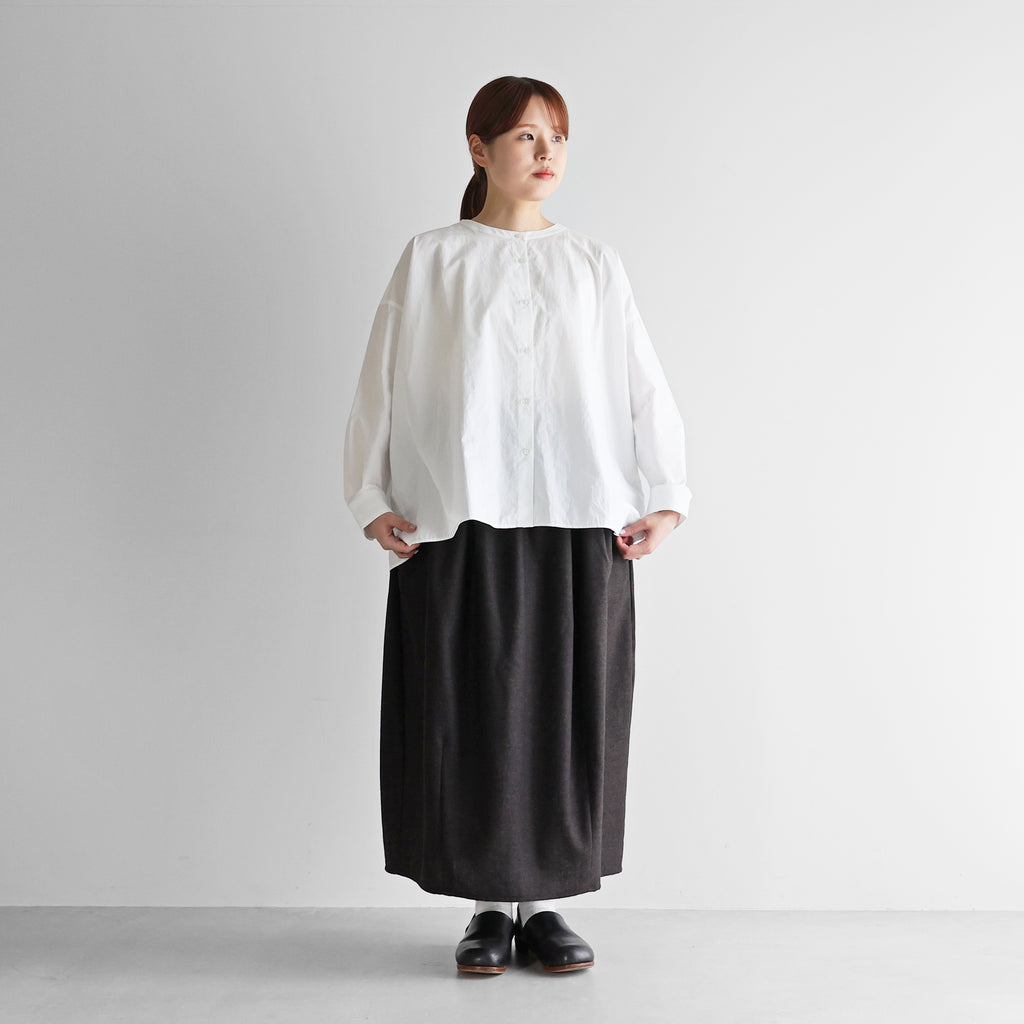 “HUIS×尾州”ウールトロコクーンスカート【レディス】U408