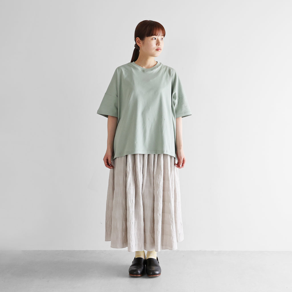 ［HUIS in house］SUVIN COTTON半袖スクエアワイドカットソーHF【レディス】CS208HF