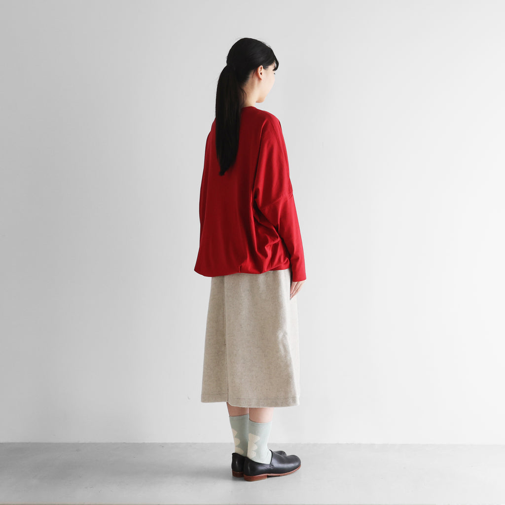 ［HUIS in house］SUVIN COTTON長袖コクーンカットソー【レディス】CS202