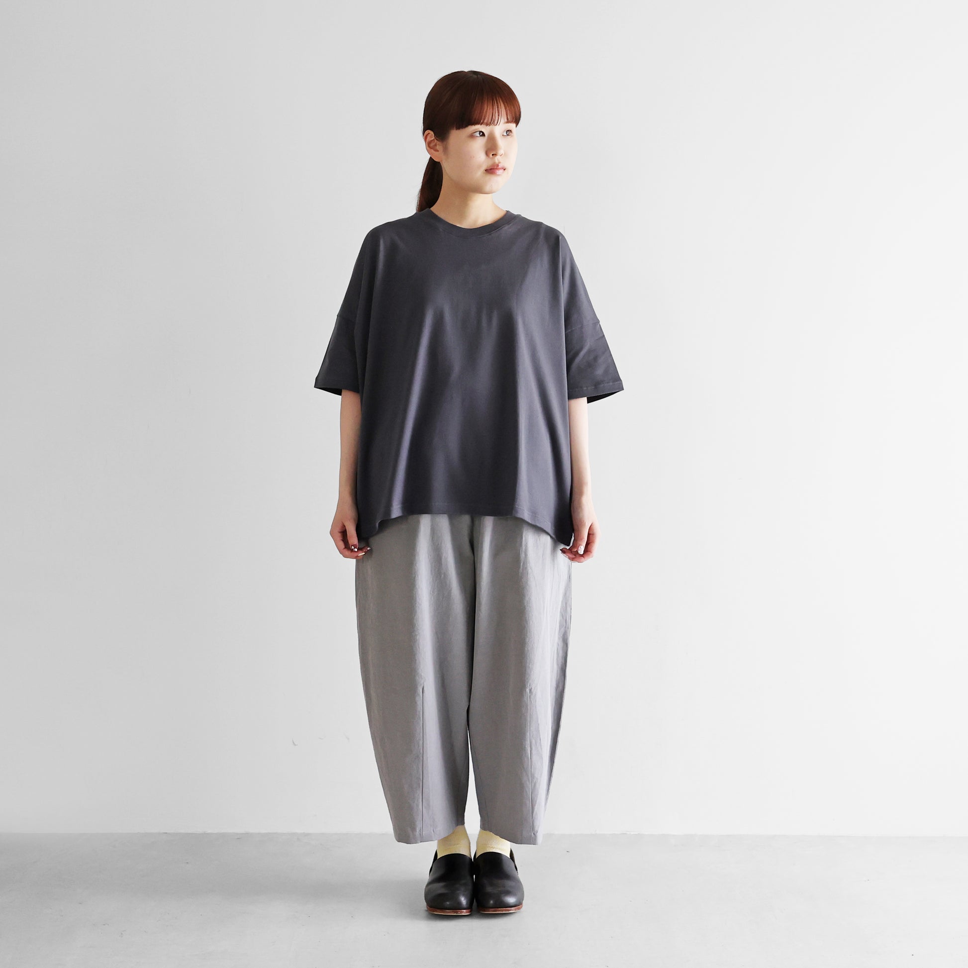 ［HUIS in house］SUVIN COTTON半袖スクエアワイドカットソーHF【レディス】CS208HF