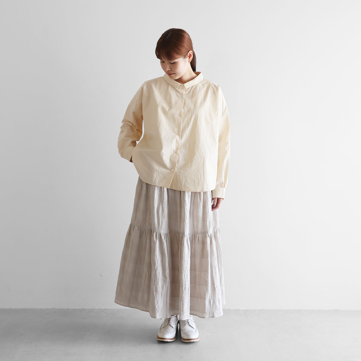 ばちばちタイプライタークロスワイドブラウス【レディス】U102