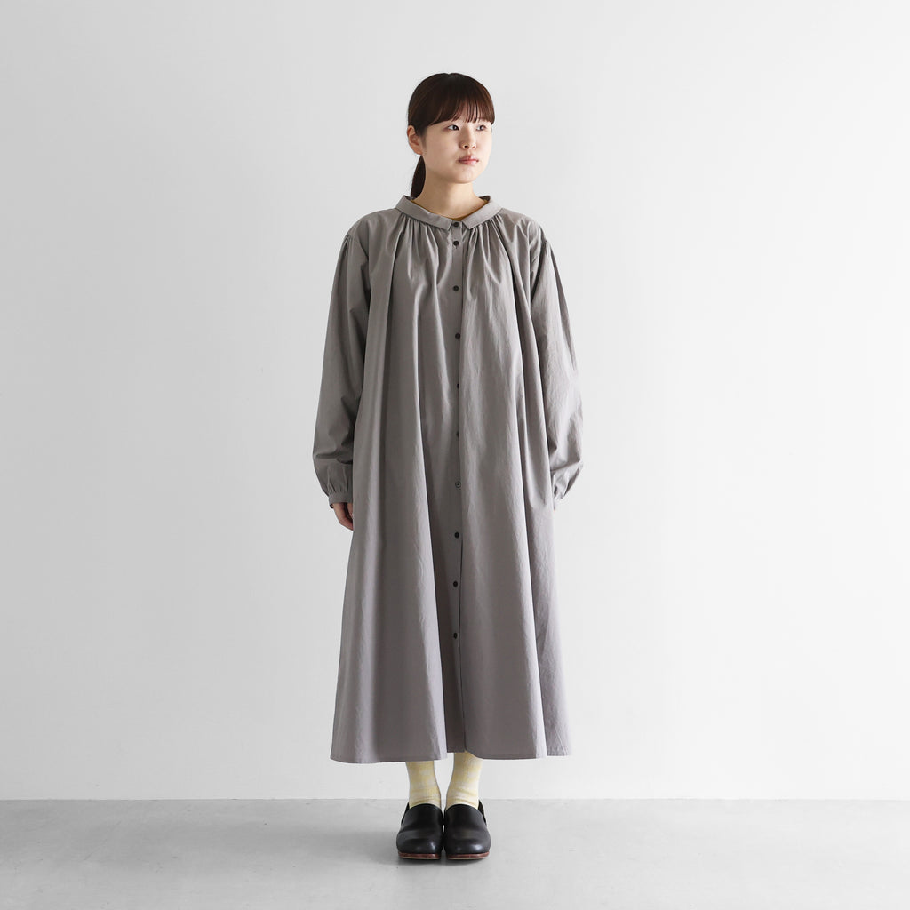 オーガニックコットン前開きロングワンピース【レディス】 U217