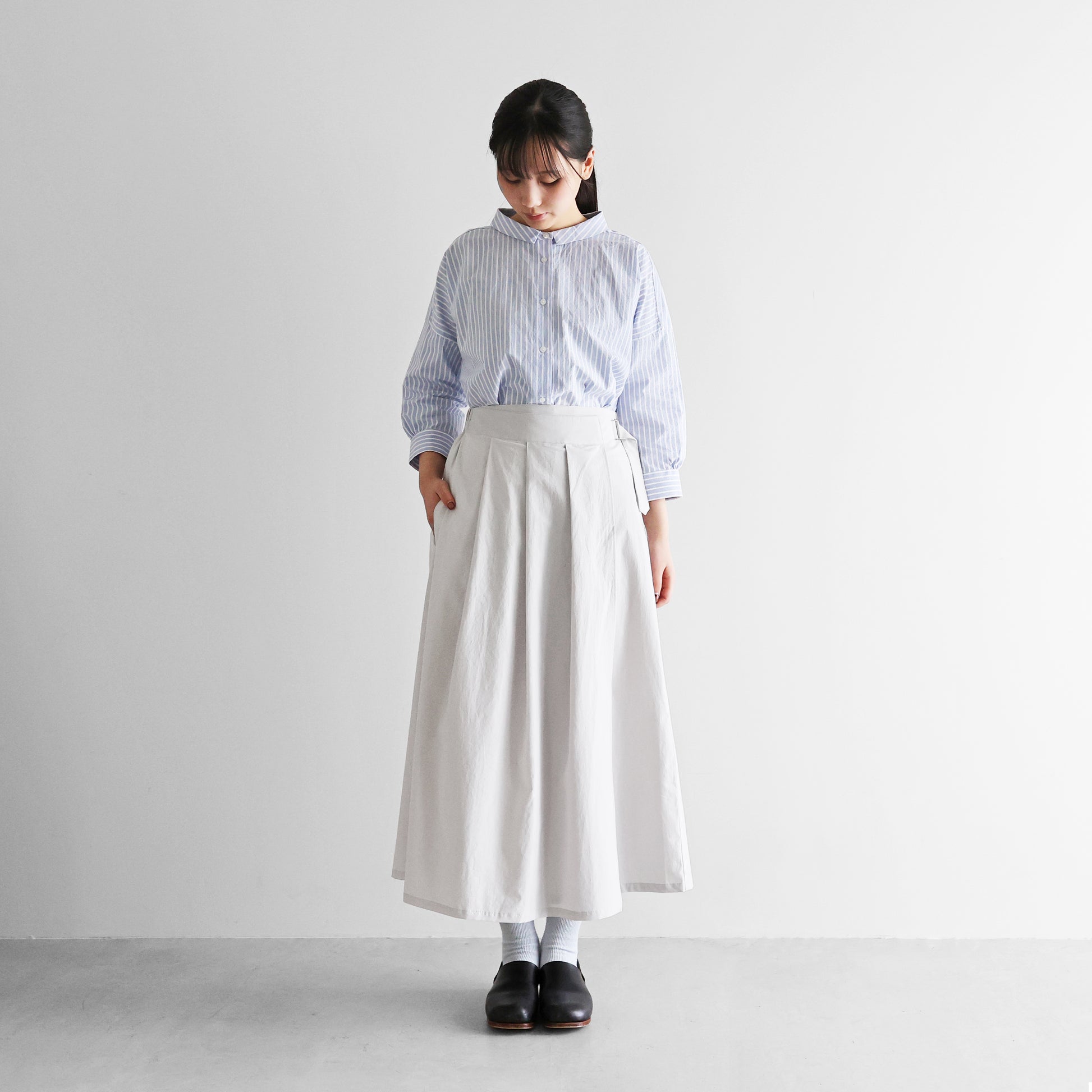 オーガニックコットンラップスカートパンツ【レディス】 U404