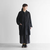 “HUIS×尾州”縮絨リネンウールミドルコート【ユニセックス】316