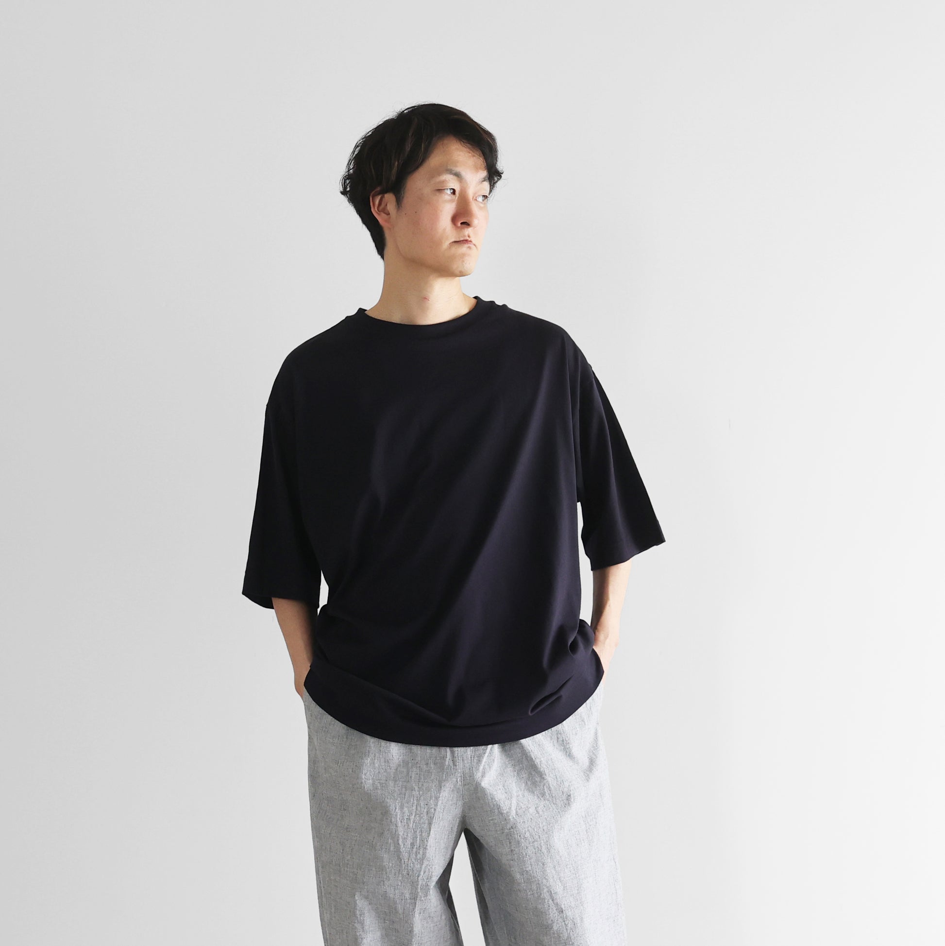 ［HUIS in house］SUVIN COTTONスタンダードTシャツL【ユニセックス】CS110L