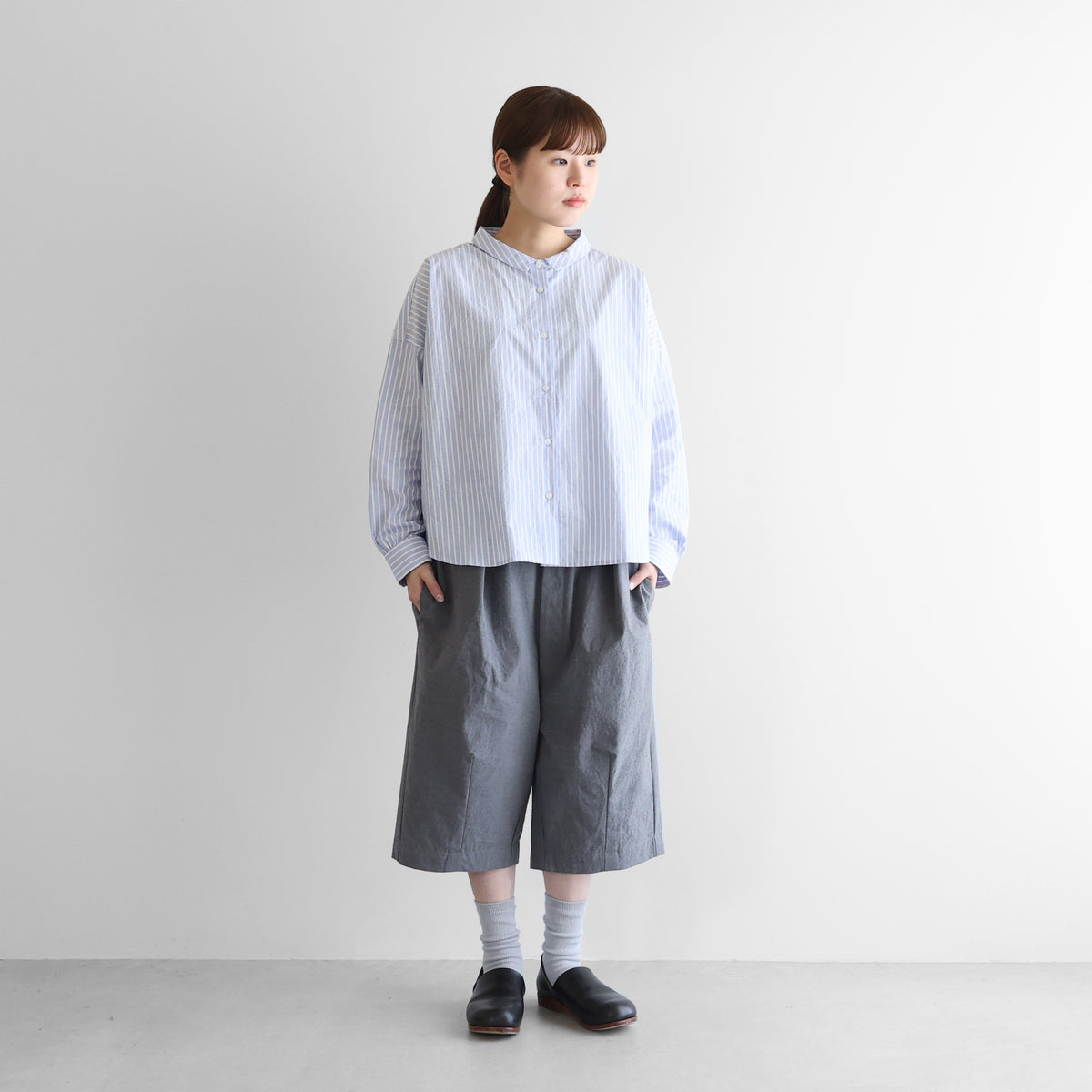 ウォッシャブルウールコットン8分丈パンツ【ユニセックス】503