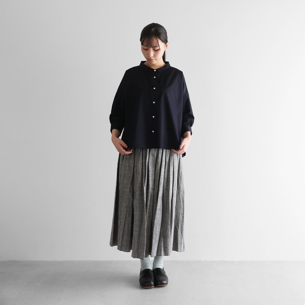 8分袖ギザコットンブロードワイドブラウス【レディス】U108