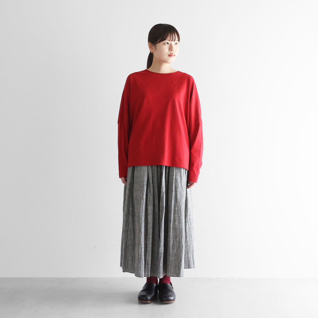 ［HUIS in house］SUVIN COTTON長袖コクーンカットソー【レディス】CS202