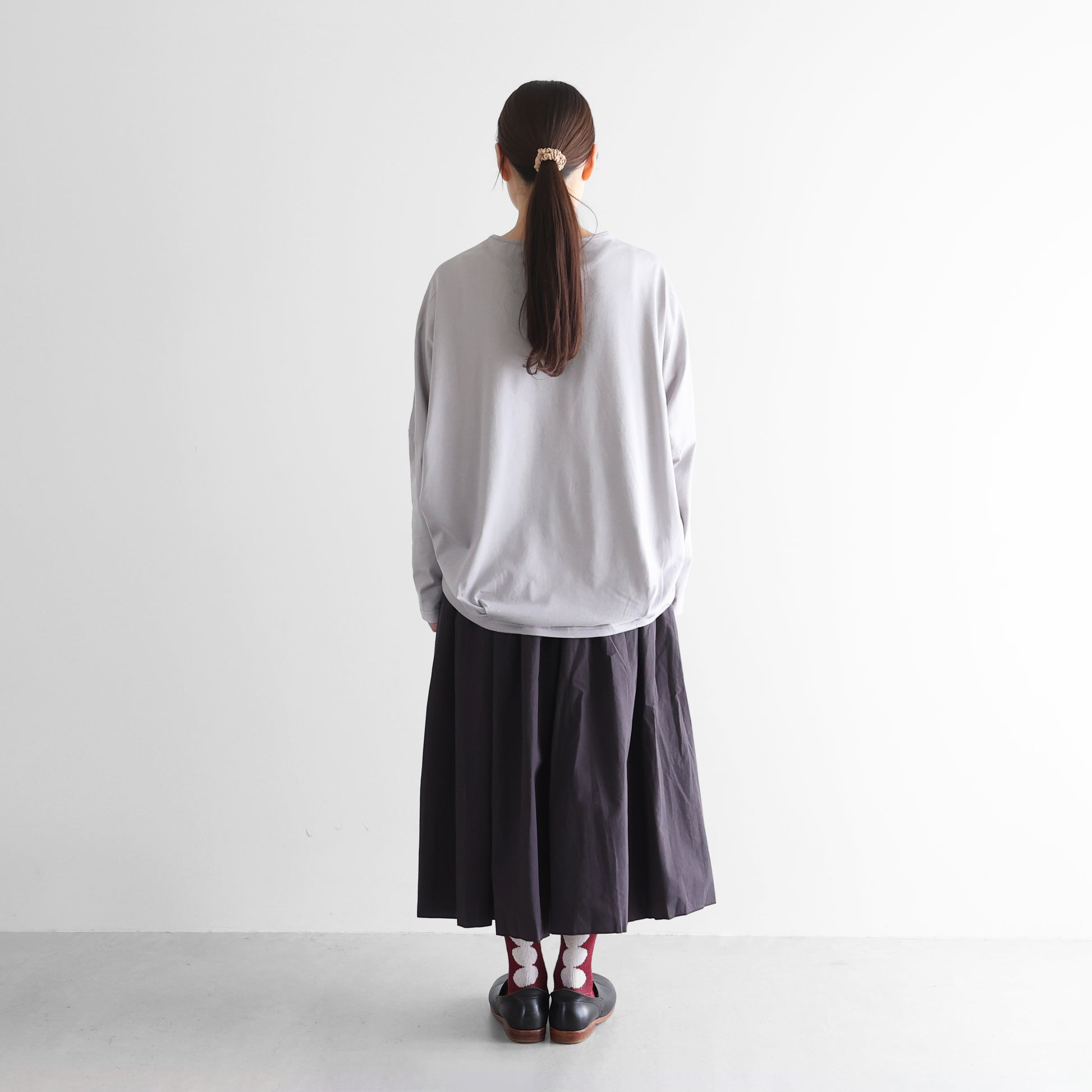 ［HUIS in house］SUVIN COTTON長袖コクーンカットソー【レディス】CS202