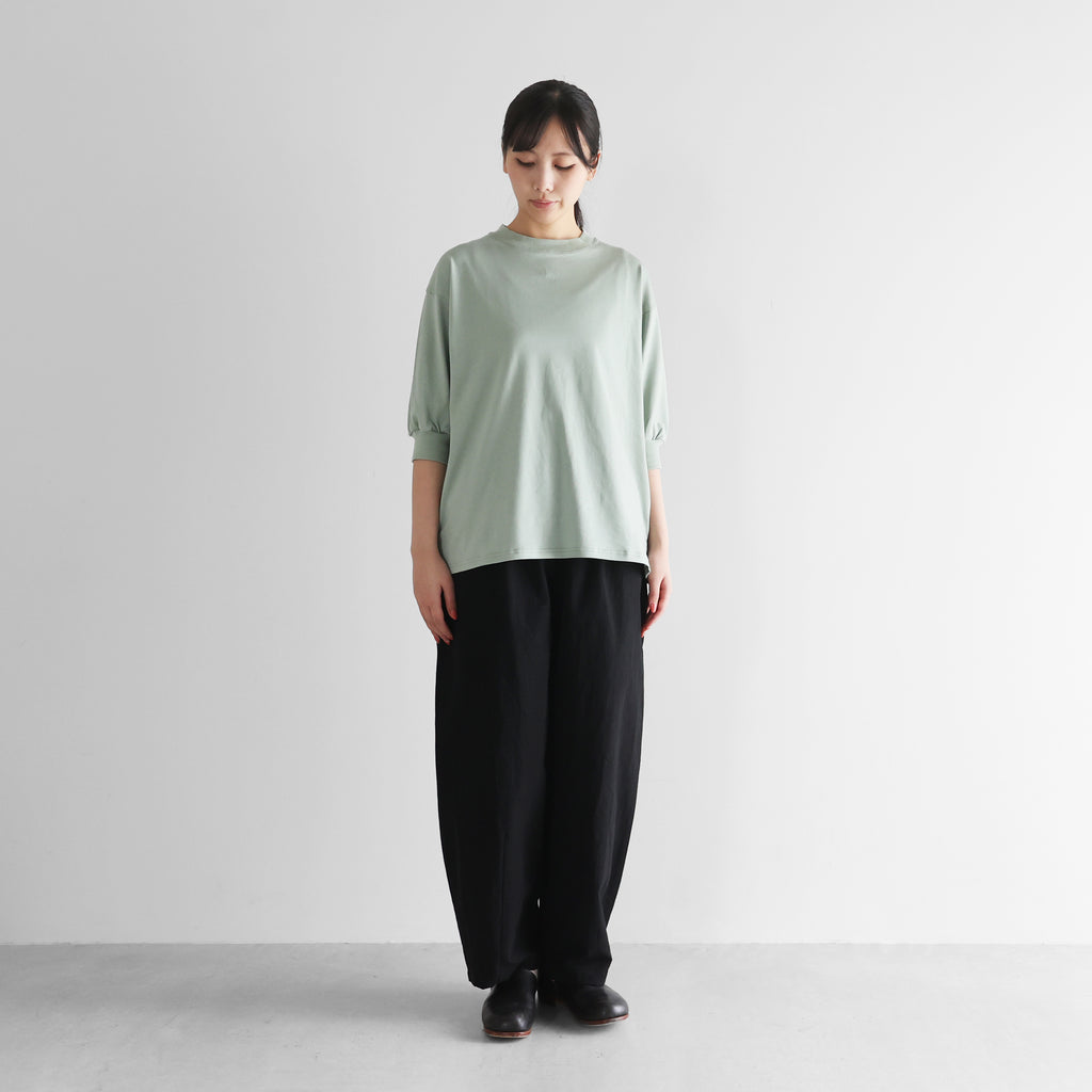 ［HUIS in house］SUVIN COTTON5分袖リブカットソー【レディス】CS106