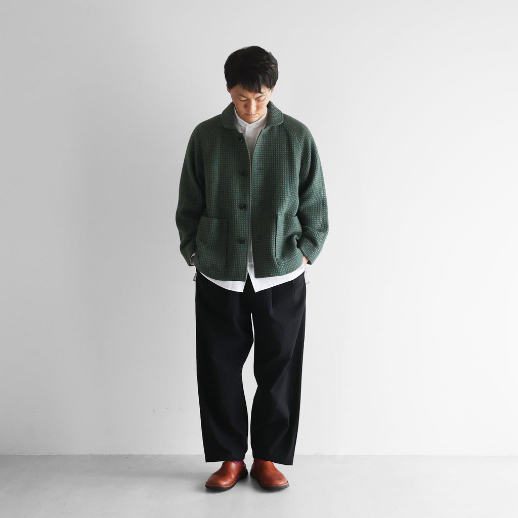 “HUIS×尾州”ウールドットツイードショートコート【ユニセックス】319