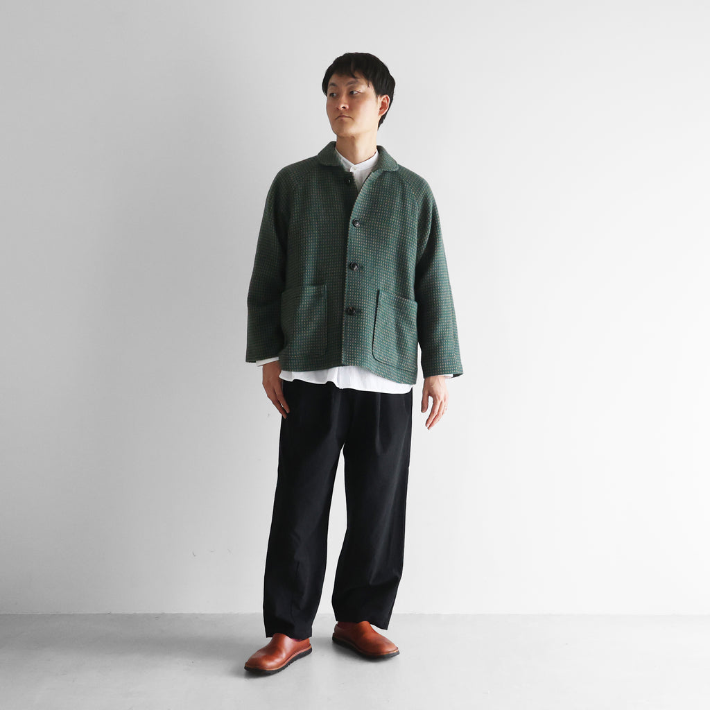 “HUIS×尾州”ウールドットツイードショートコート【ユニセックス】319