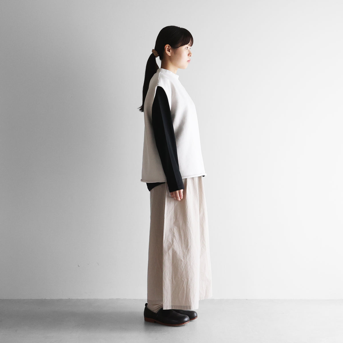 ［HUIS in house］SUVIN “裏ボア”スウェットベスト【レディス】SW603