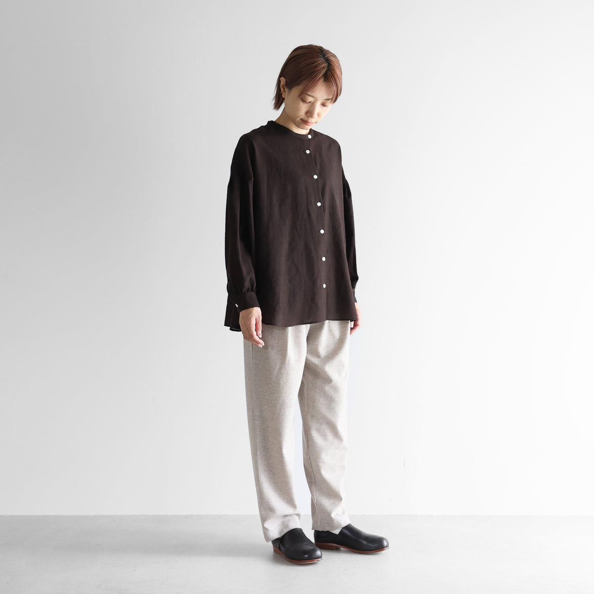 “HUIS×尾州”ウールトロセミワイドパンツ【ユニセックス】512