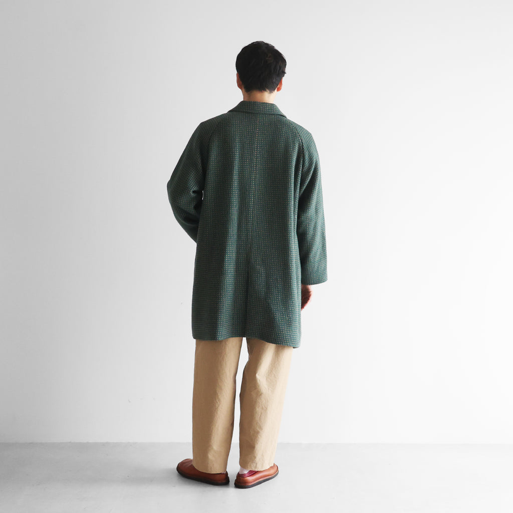 “HUIS×尾州”ウールドットツイードミドルコート 【ユニセックス】316
