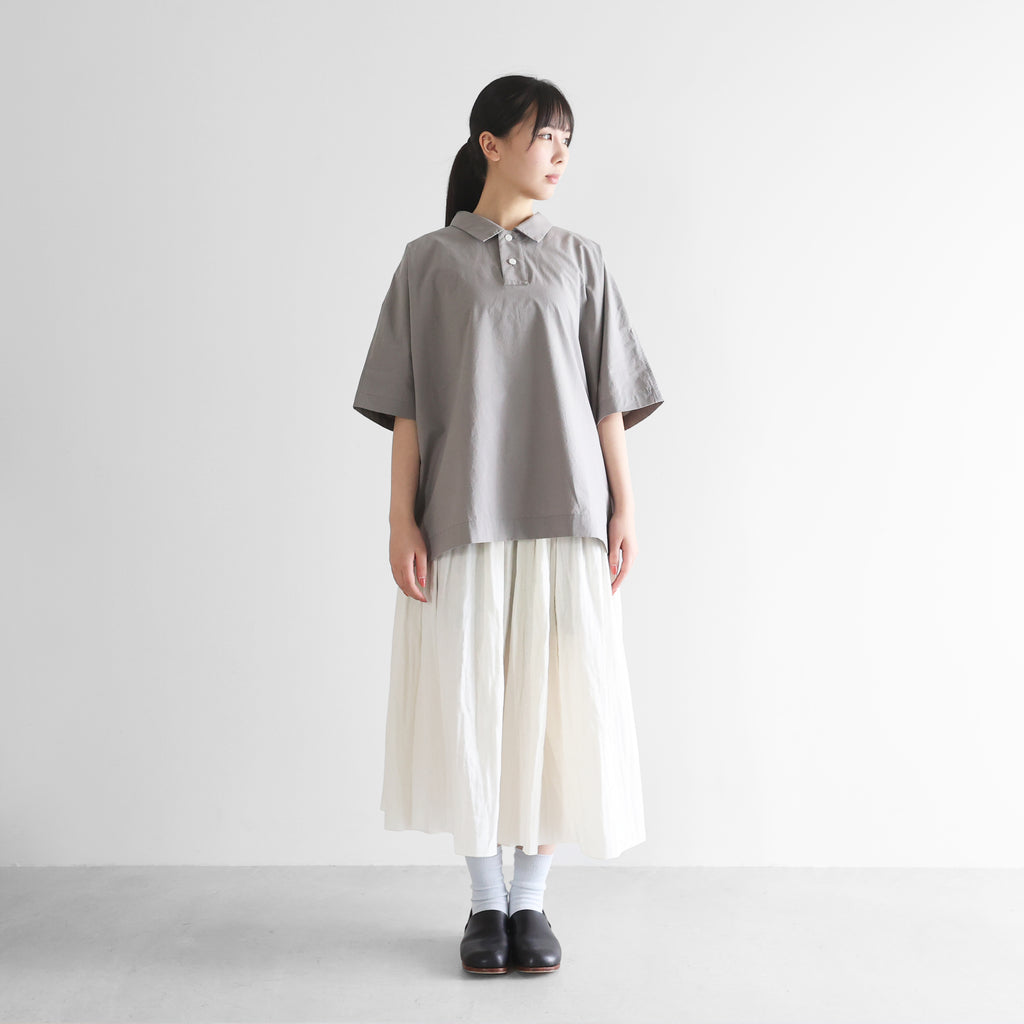 オーガニックコットンゆったり半袖プルオーバーシャツ【ユニセックス】616W