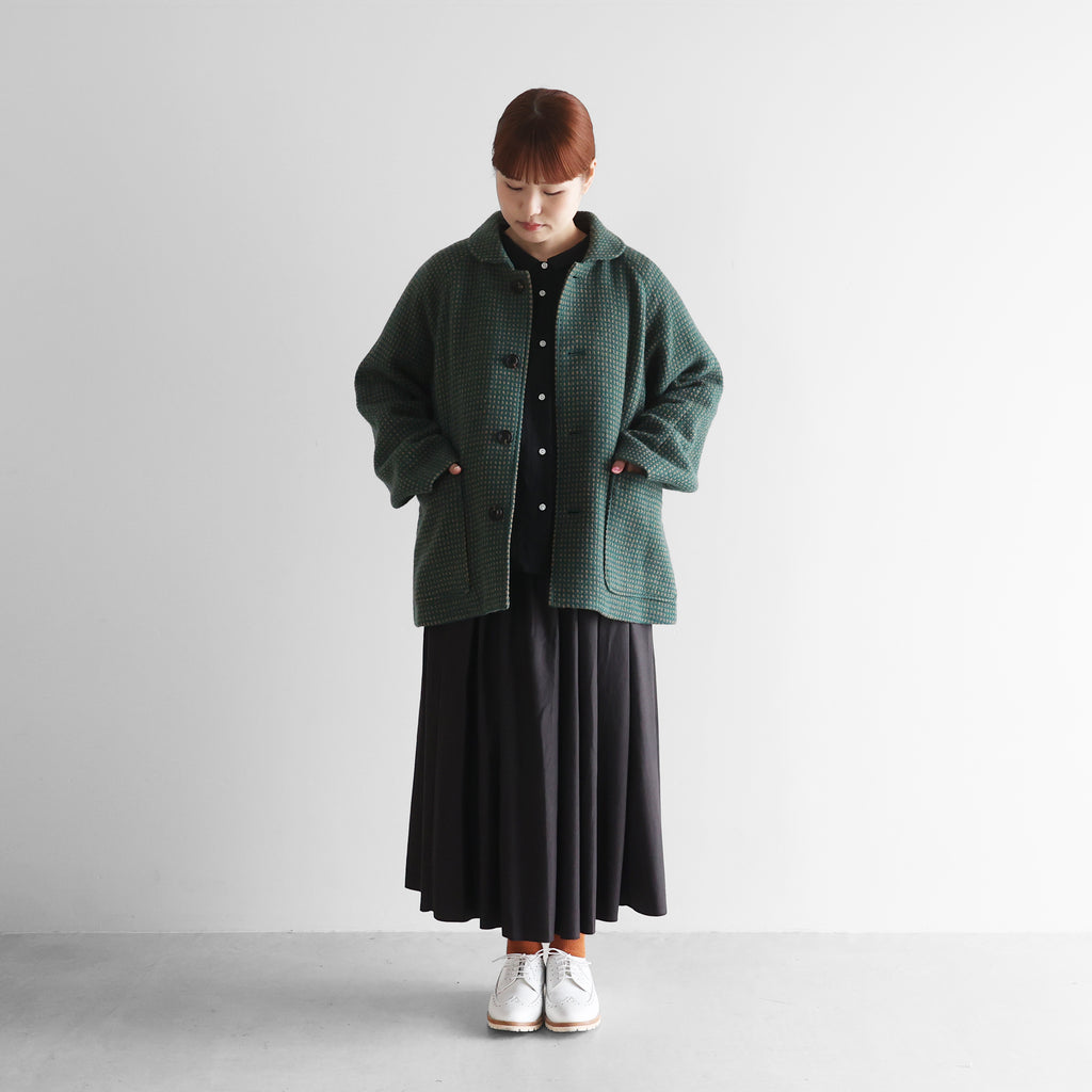“HUIS×尾州”ウールドットツイードショートコート【ユニセックス】319