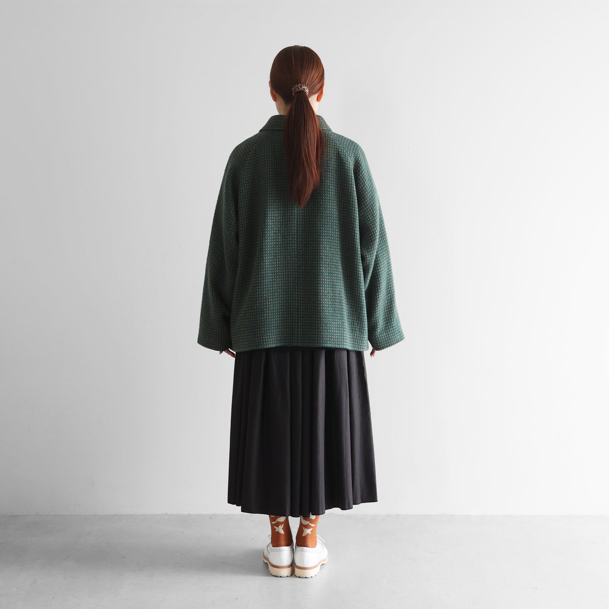 “HUIS×尾州”ウールドットツイードショートコート【ユニセックス】319