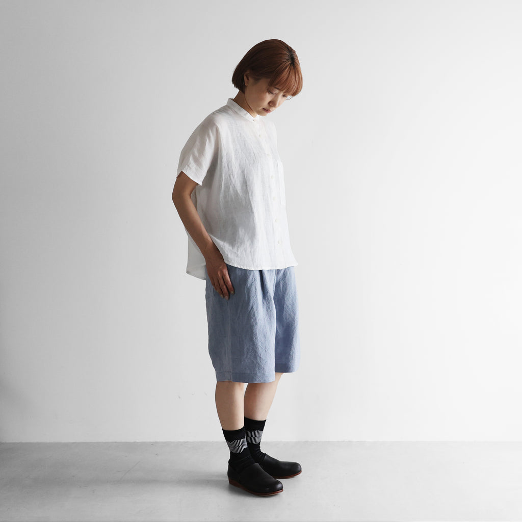 バンブーリネンワイドハーフパンツ【ユニセックス】514