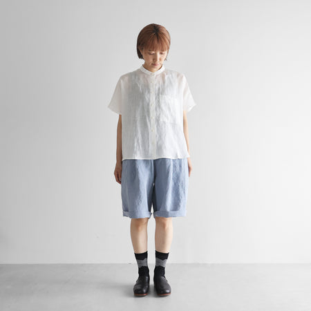 バンブーリネンワイドハーフパンツ【ユニセックス】514