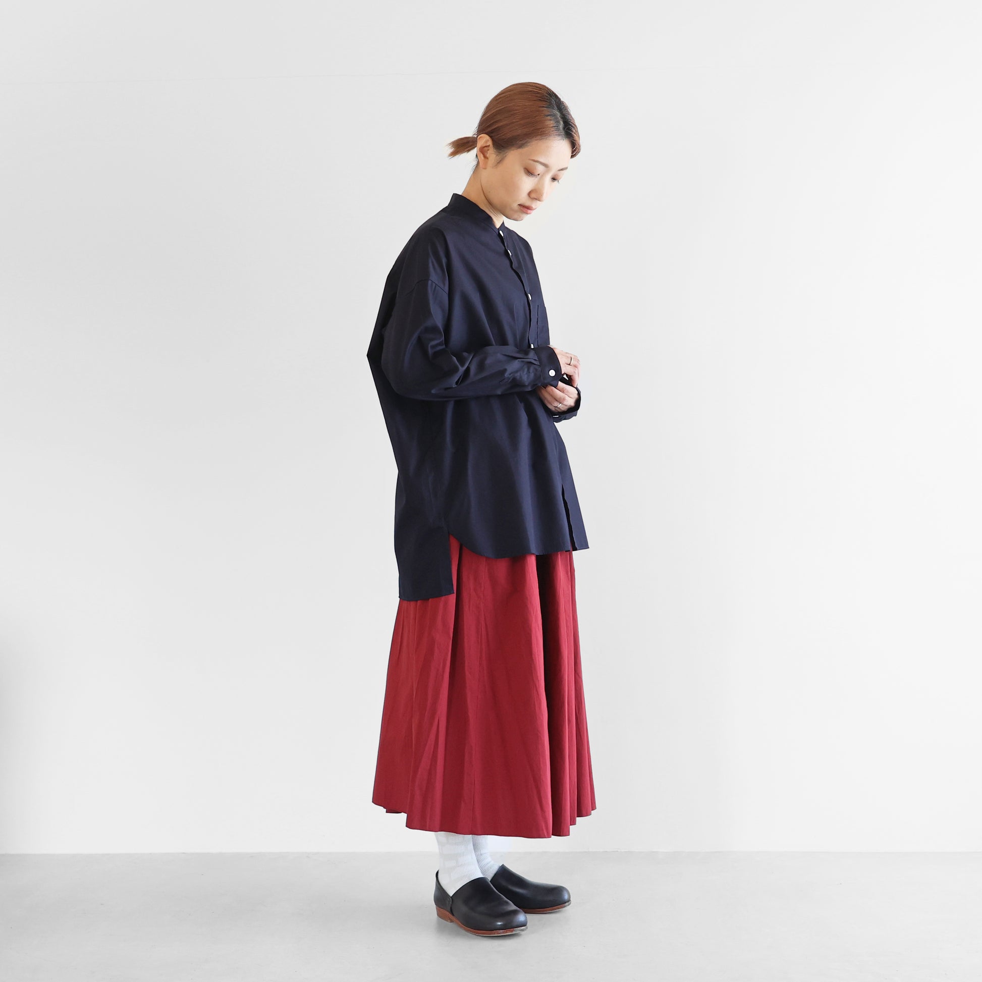 ギザコットンブロードバンドカラーオーバーシャツ【ユニセックス】015