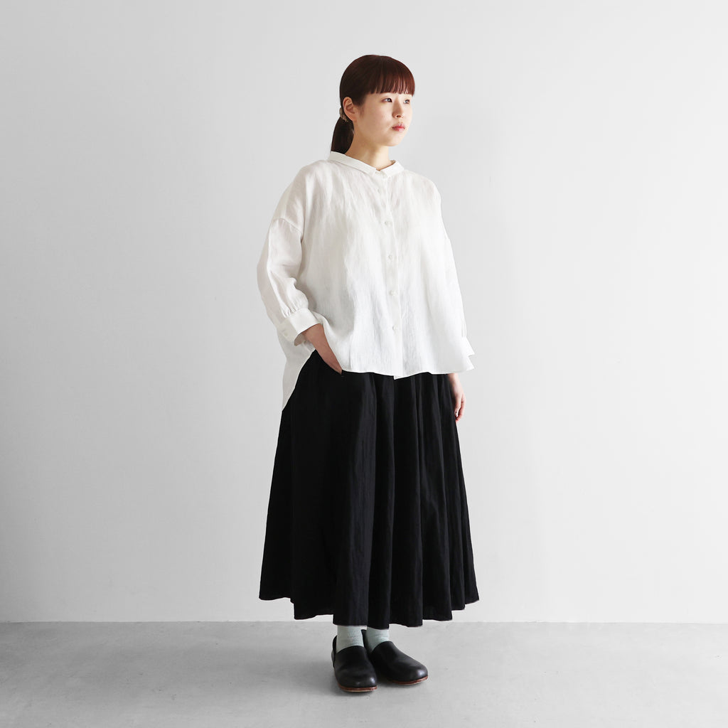 ［名古屋黒紋付染］シャトルダブルガーゼロングスカート【レディス】U402
