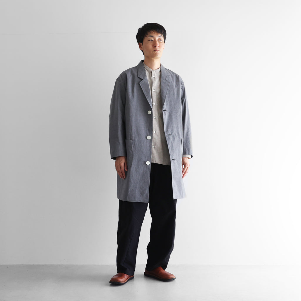 ウォッシャブルウールコットンショップコート【ユニセックス】302