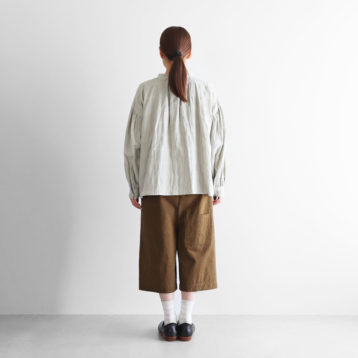 ウォッシャブルウールコットン8分丈パンツ【ユニセックス】503