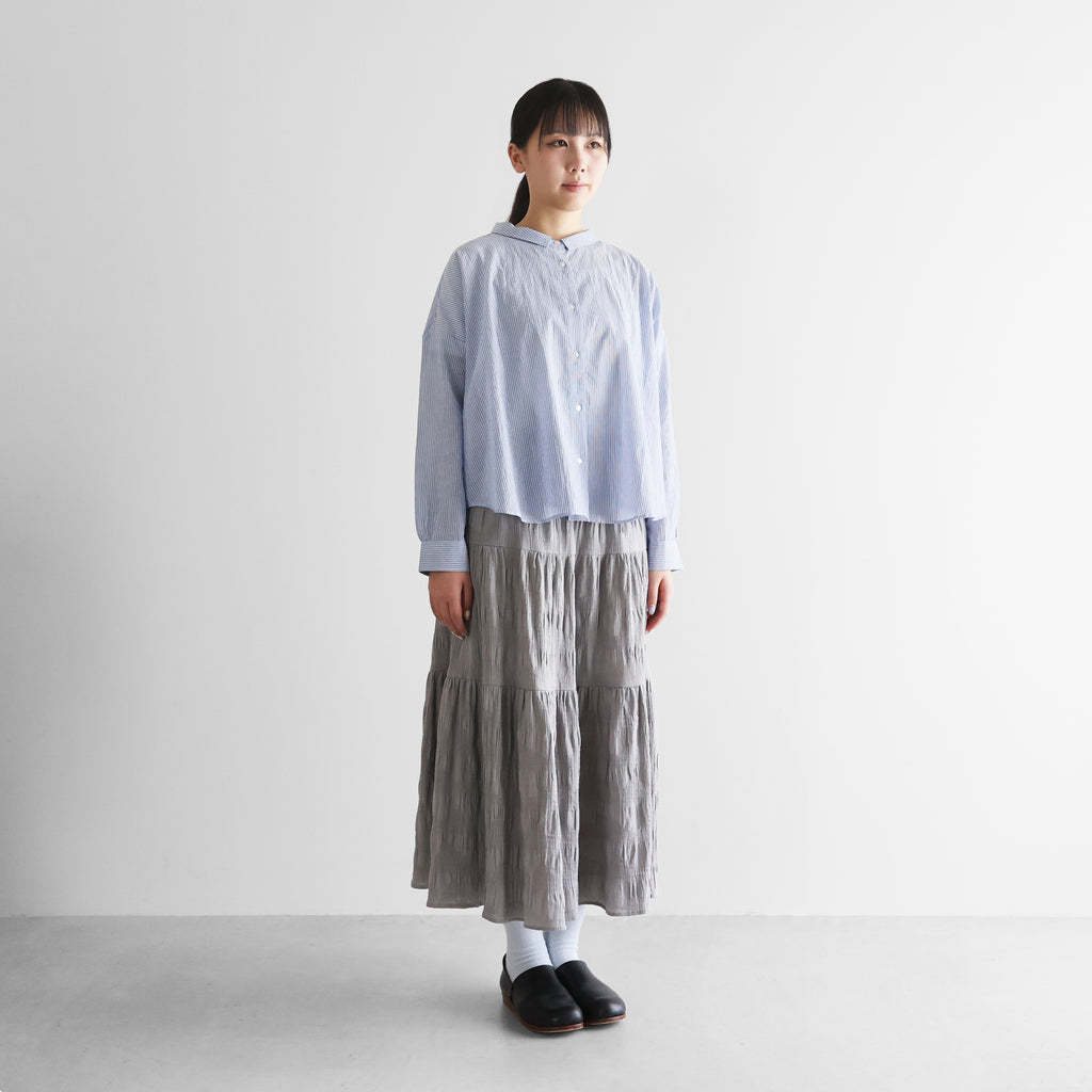 なめらかコットンワイドブラウス【レディス】U102