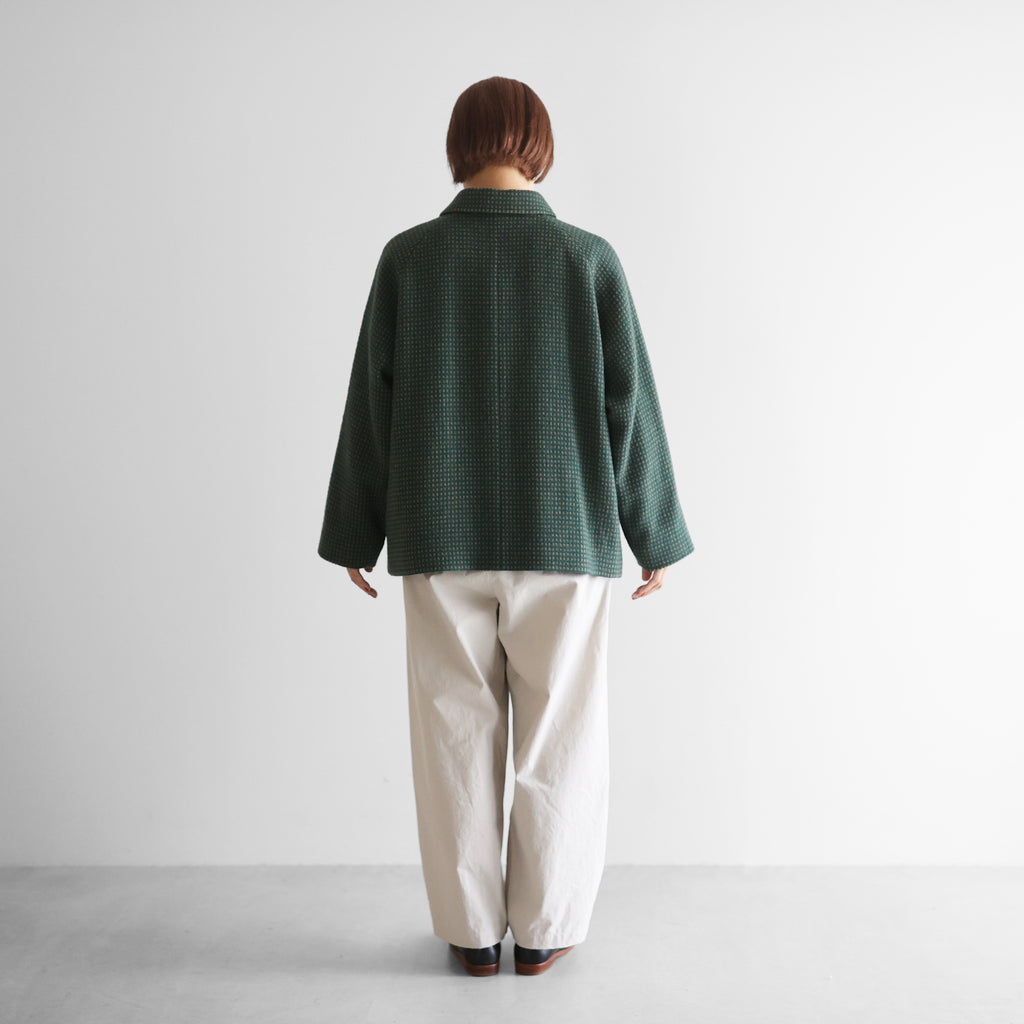 “HUIS×尾州”ウールドットツイードショートコート【ユニセックス】319