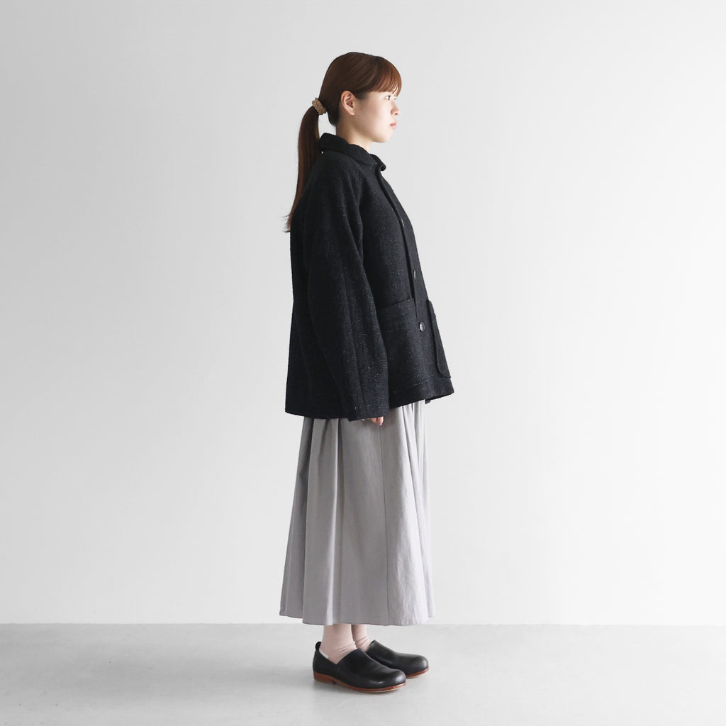 “HUIS×尾州”縮絨リネンウールショートコート【ユニセックス】319