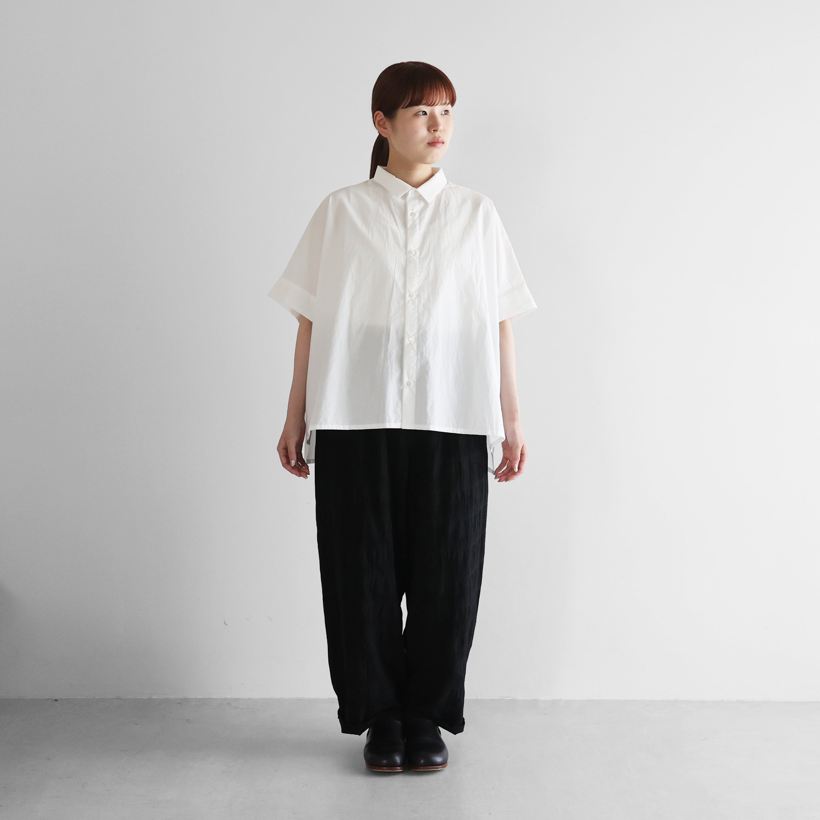 HUIS. オーガニックコットンスクエアワイドシャツ オーガニックコットンスクエアワイドシャツ【レディス】U024 – HUIS