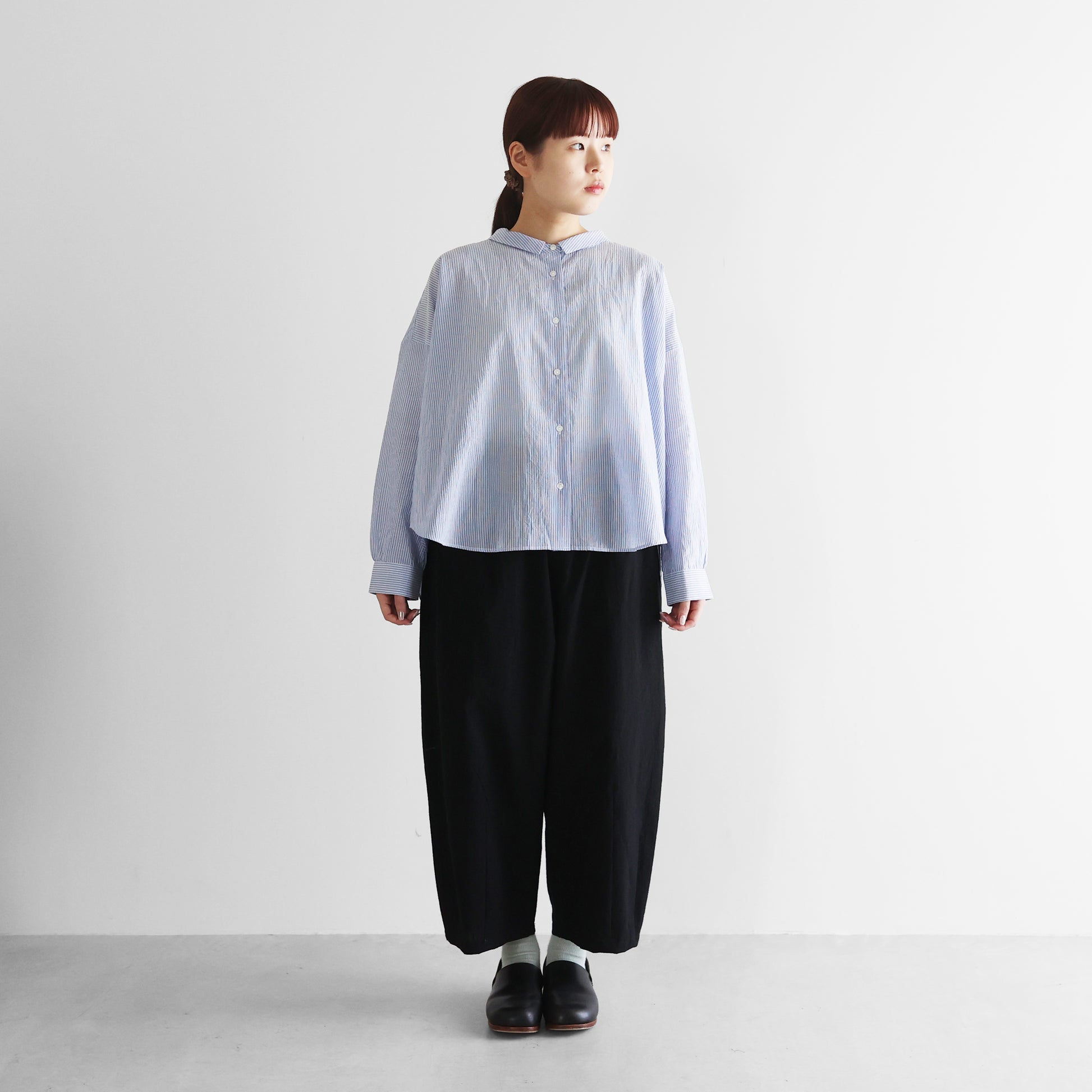 なめらかコットンワイドブラウス【レディス】U102
