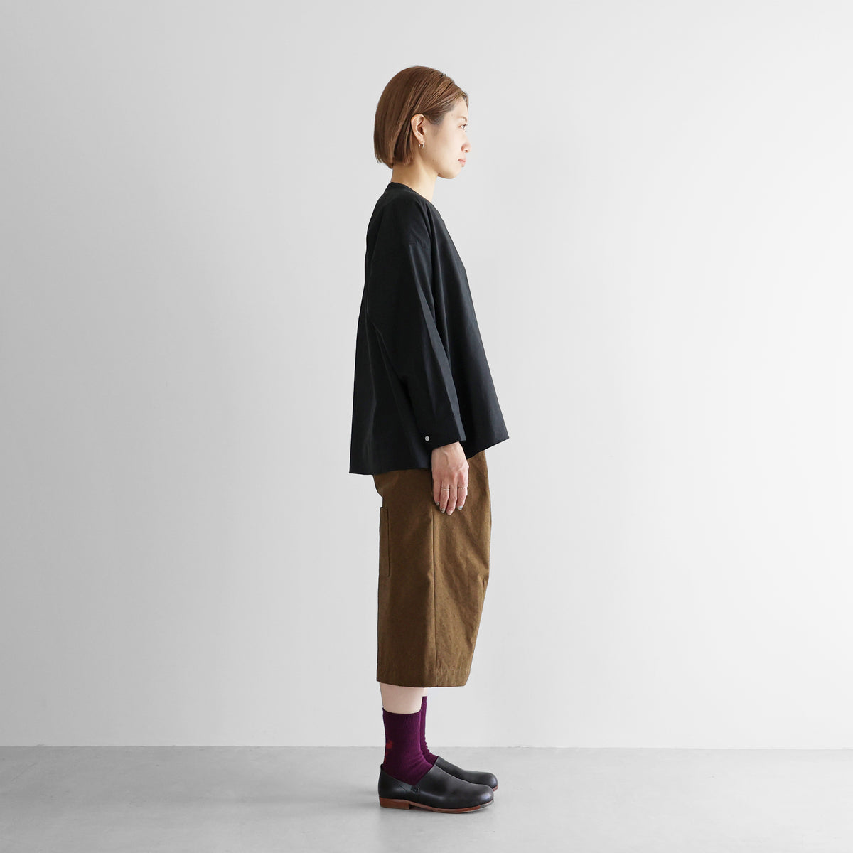 ウォッシャブルウールコットン8分丈パンツ【ユニセックス】503