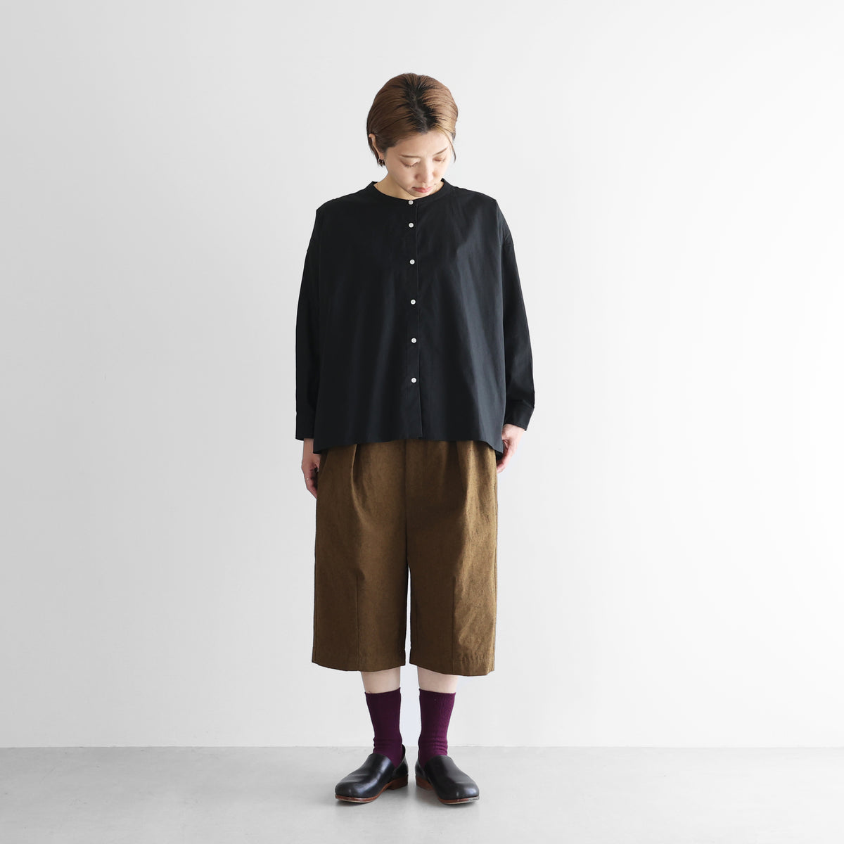 ウォッシャブルウールコットン8分丈パンツ【ユニセックス】503