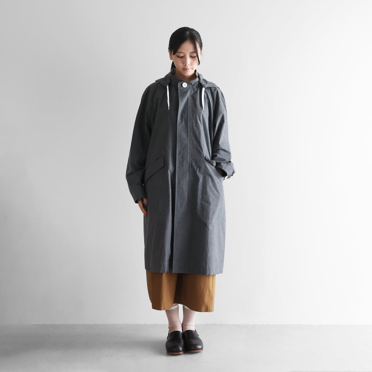 ダウンプルーフコットンパッカリングフードコートL【ユニセックス】304L