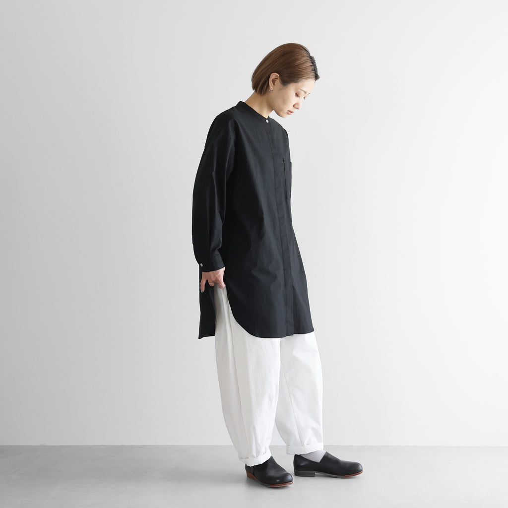 オーガニックコットンビエラ比翼ロングシャツ【レディス】021