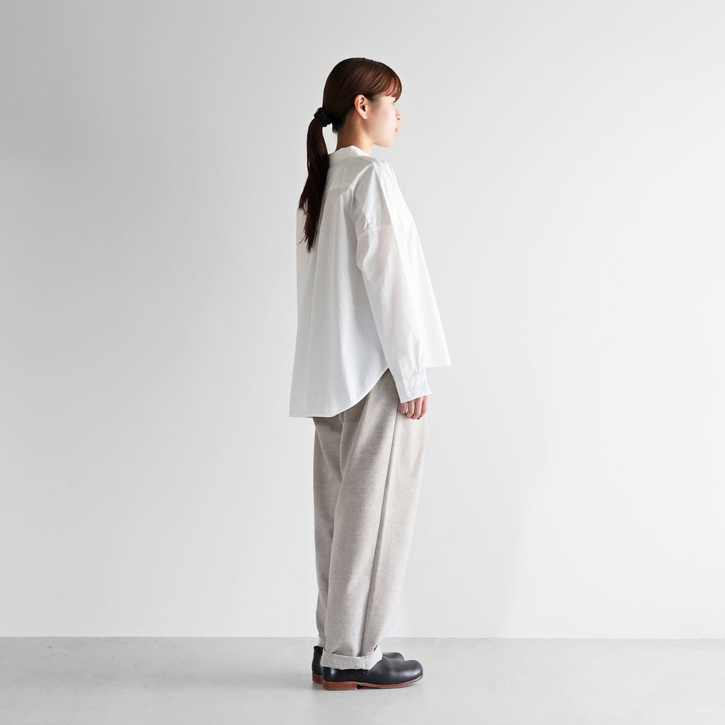 “HUIS×尾州”ウールトロセミワイドパンツ【ユニセックス】512