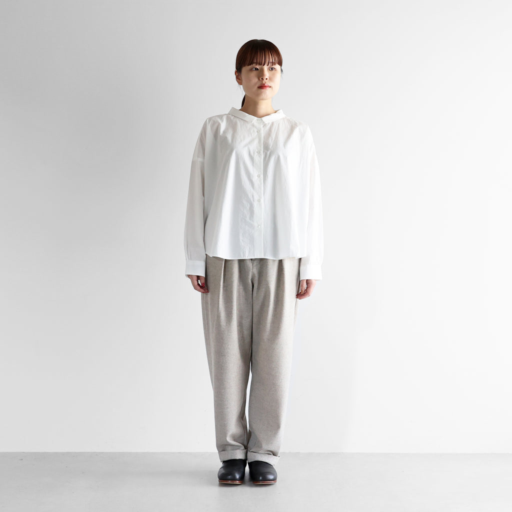 “HUIS×尾州”ウールトロセミワイドパンツ【ユニセックス】512