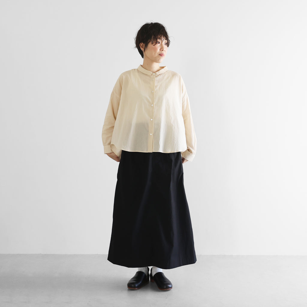 なめらかコットンワイドブラウス【レディス】U102