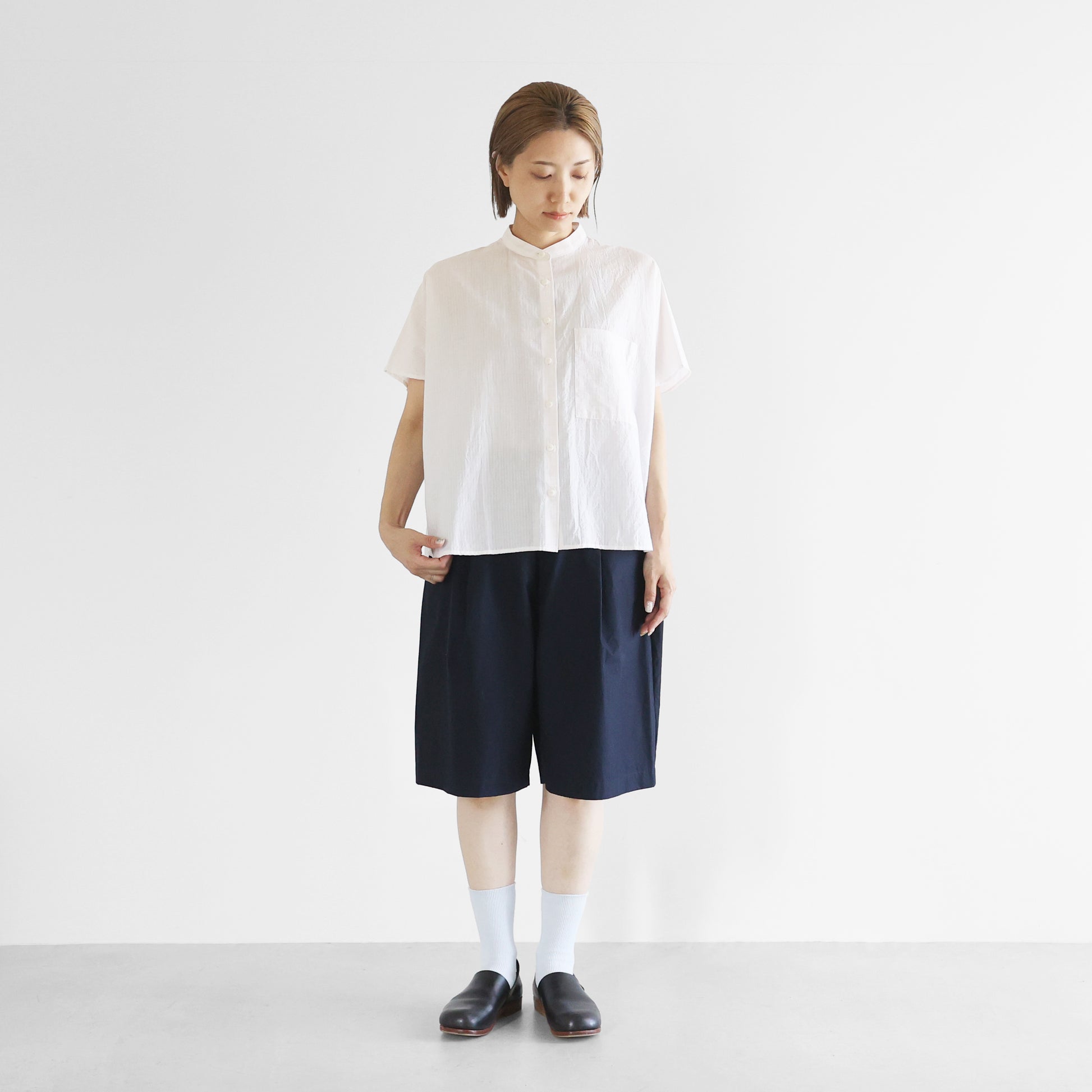 ばちばちタイプライタークロスワイドハーフパンツ【ユニセックス】514