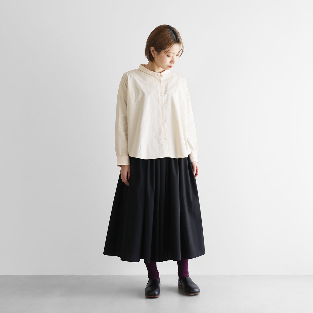 【遠州織物×久留女木の棚田プロジェクト】棚田コットンロングスカート【レディス】U402
