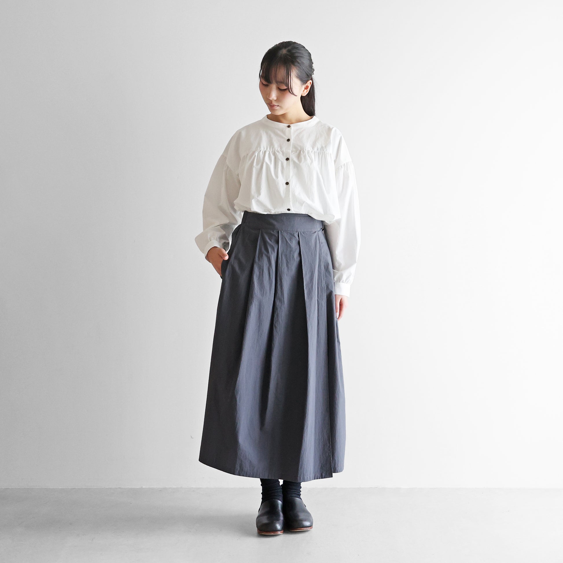 オーガニックコットンラップスカートパンツ【レディス】 U404